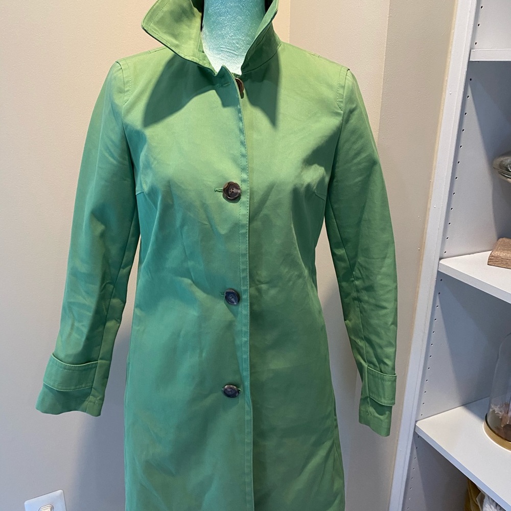 Adorable kelly green rain coat